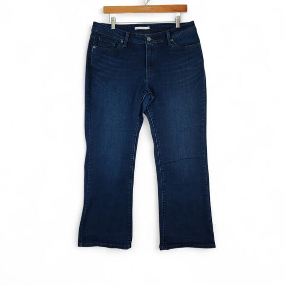 Levis 529 Jeans Womens 16 Dark Wash Denim Curvy Bootcut Stretch Y2K Classic - Picture 1 of 13